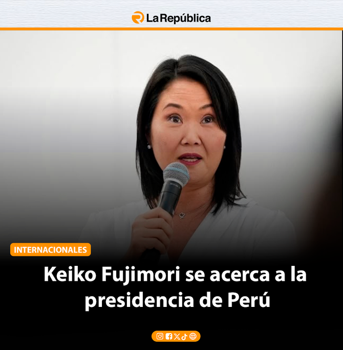 Keiko Fujimori se acerca a la presidencia de Perú. - Cover Image